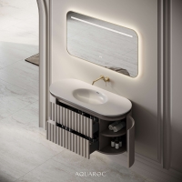 Belgravia II Vanity Unit & Stone Basin 1200mm Sabbia Grigio Oak